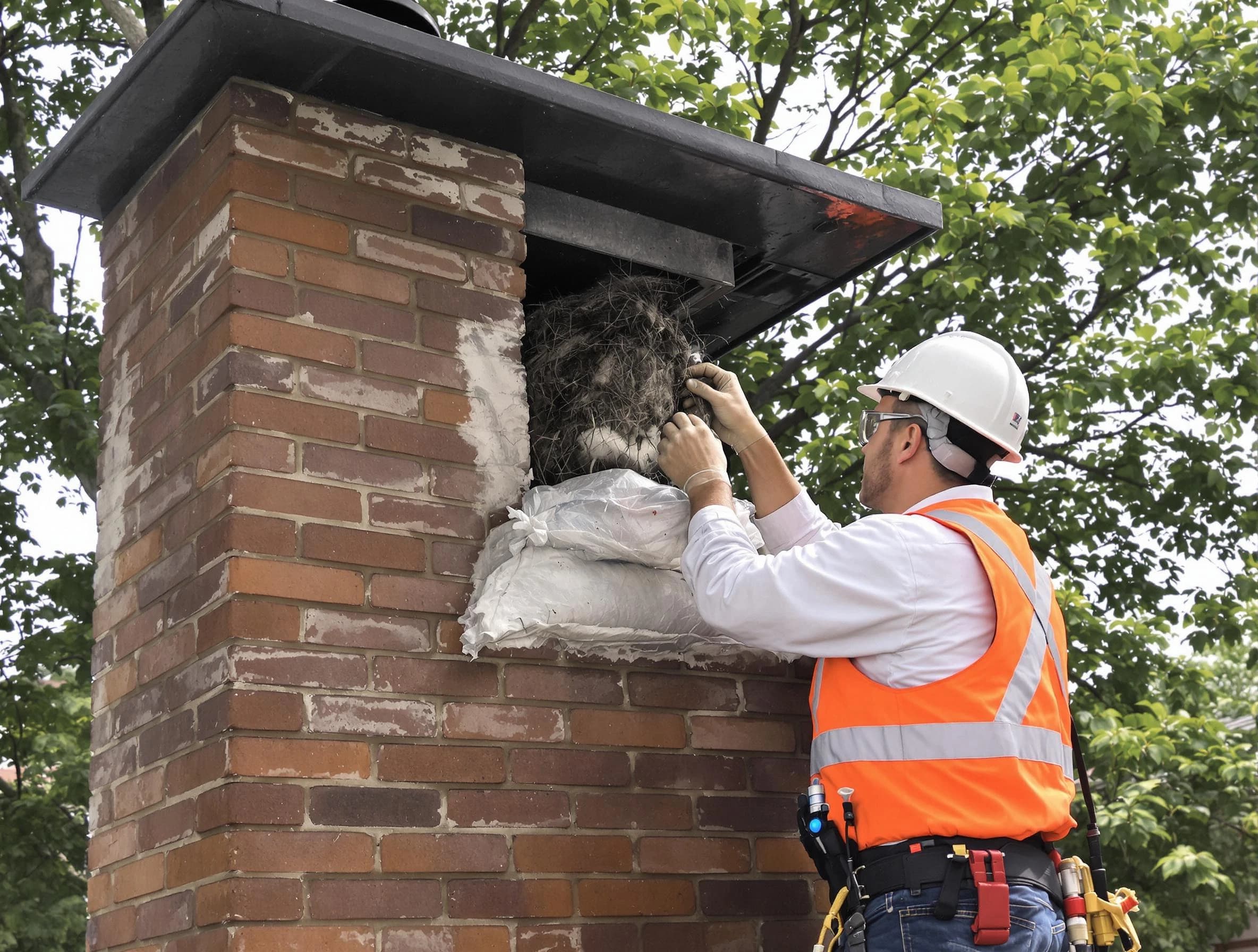 Humane removal of debris and animals by East Brunswick Chimney Sweep in East Brunswick, NJ