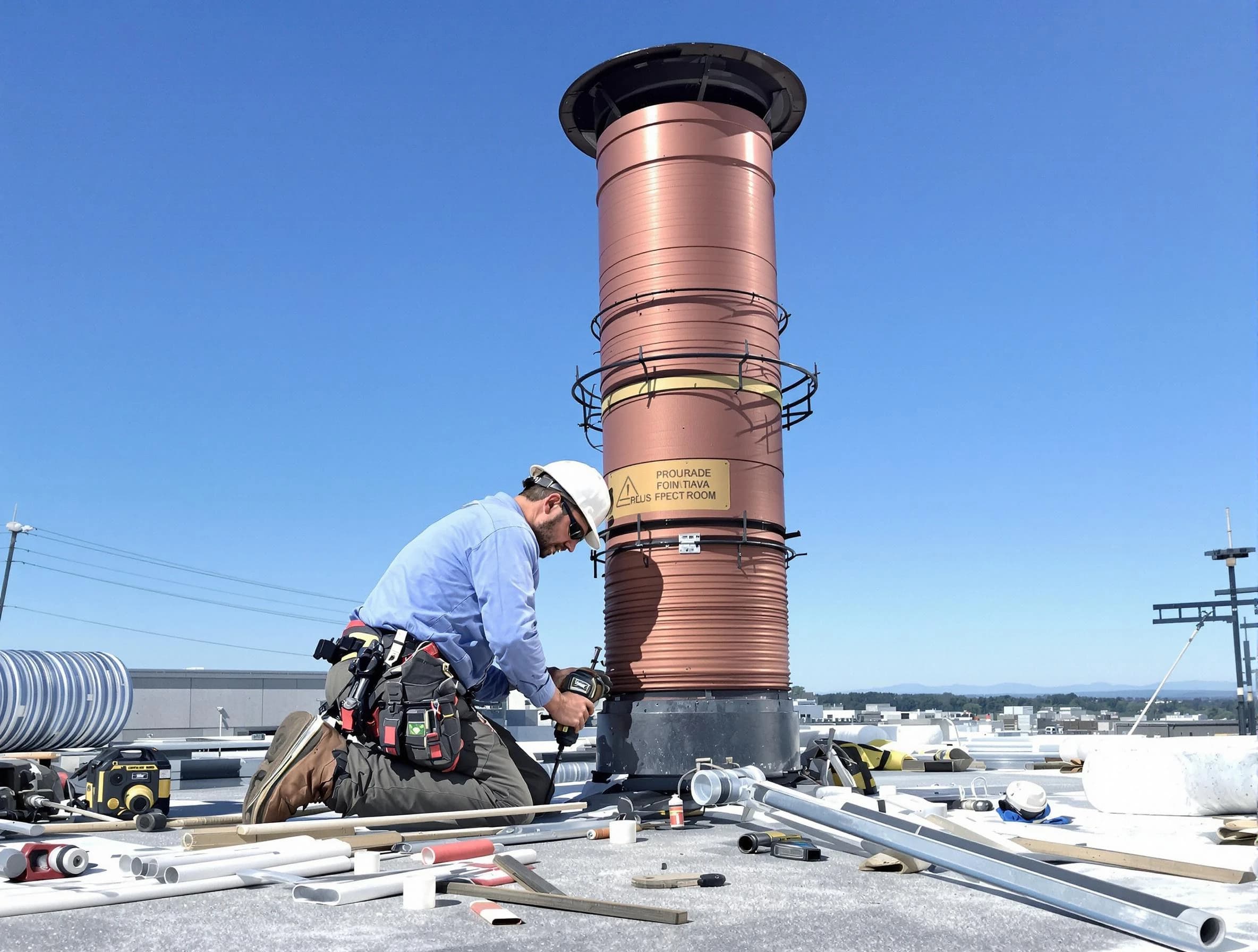 Installed chimney liner by East Brunswick Chimney Sweep in East Brunswick, NJ