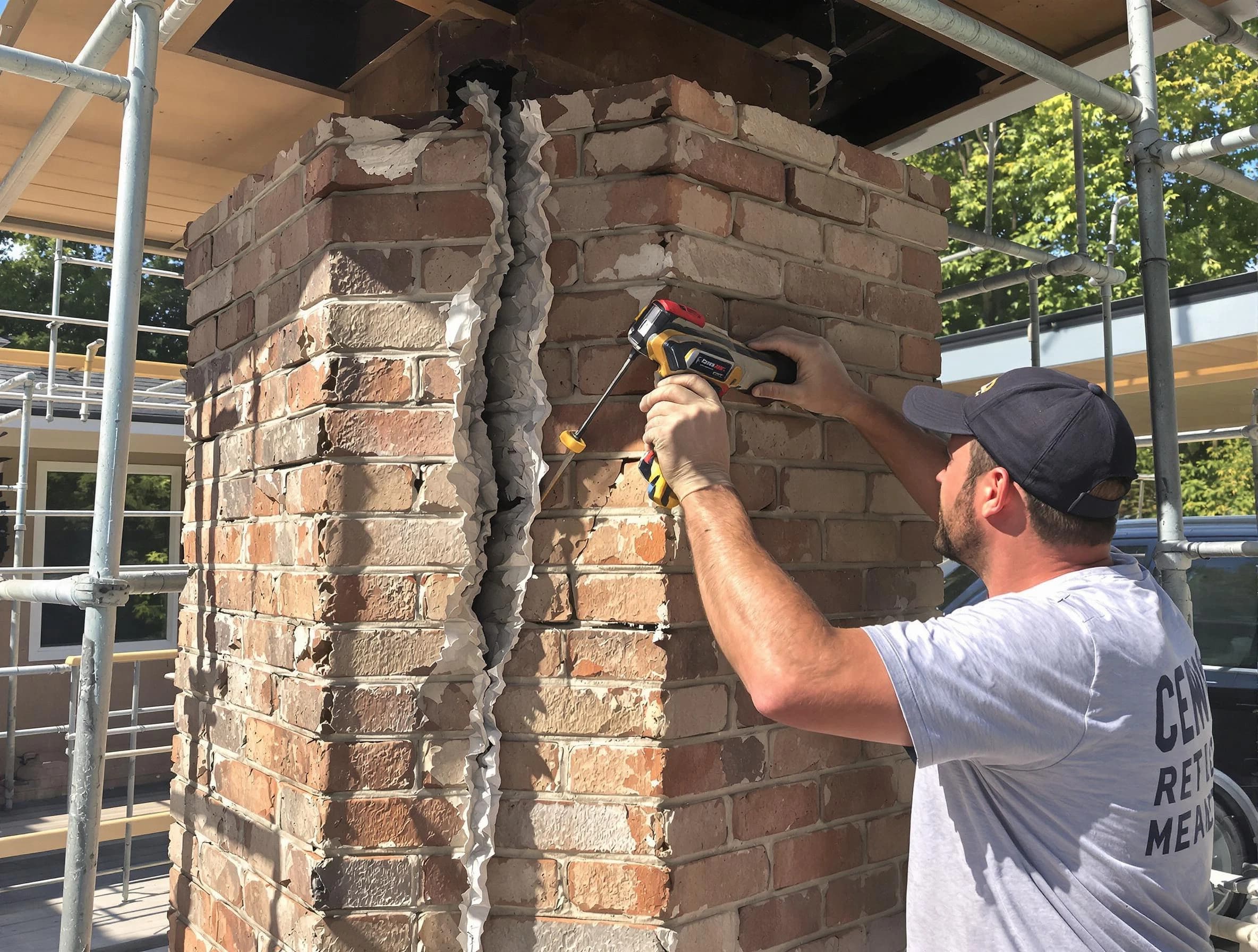 East Brunswick Chimney Sweep technician performing chimney repair in East Brunswick, NJ