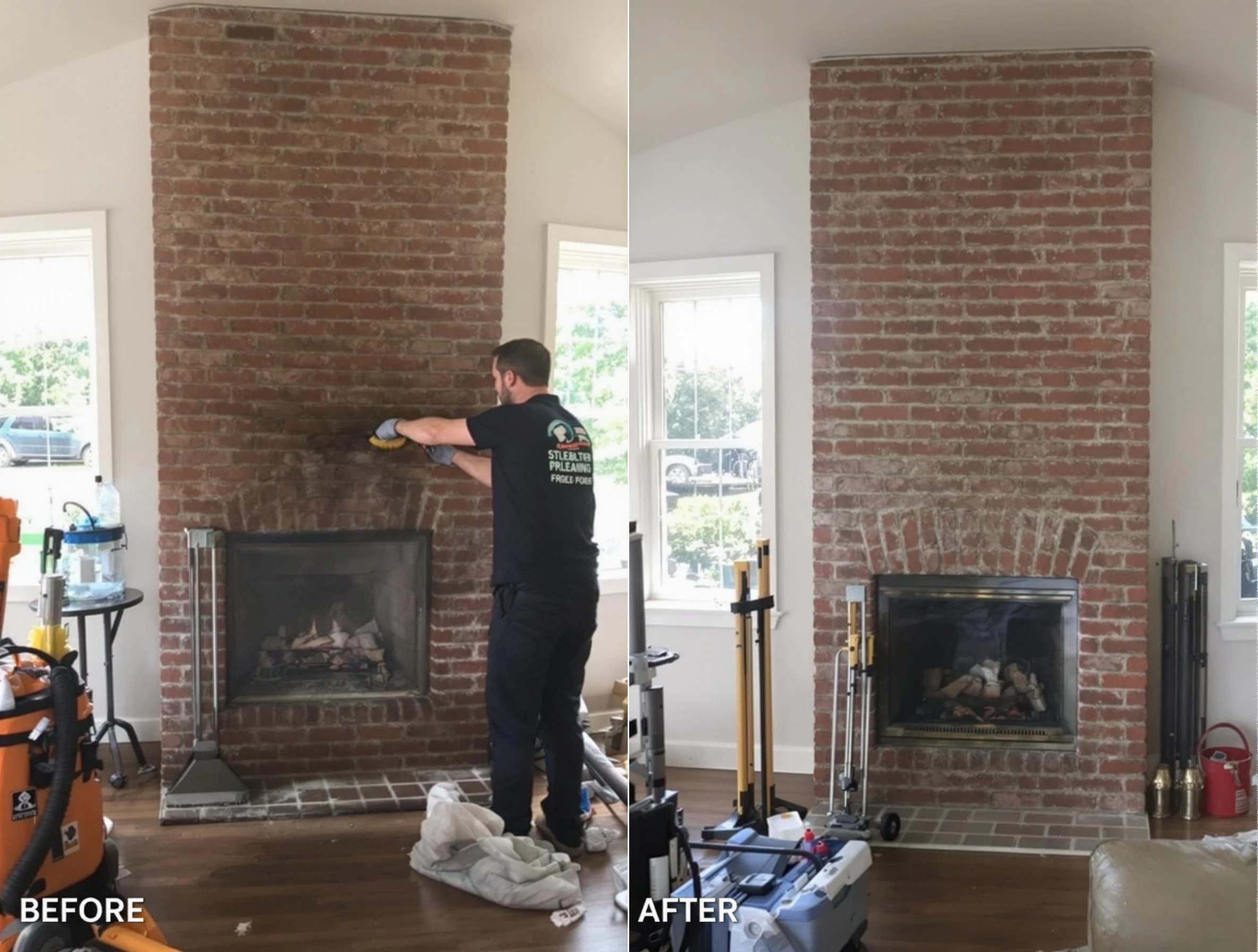 Finished chimney sweeping service by East Brunswick Chimney Sweep in East Brunswick, NJ