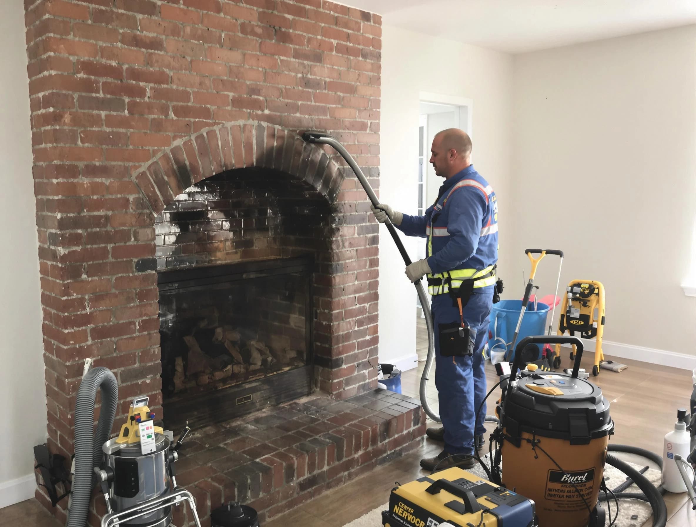 East Brunswick Chimney Sweep expert performing detailed chimney sweep in East Brunswick, NJ